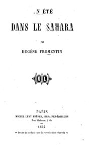 Couverture de Un été dans le Sahara