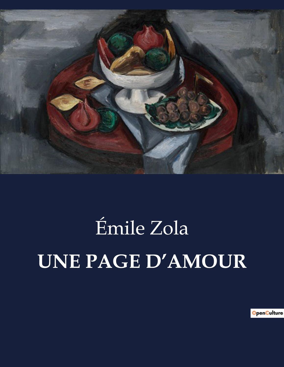 Couverture de Une page d&rsquo;amour