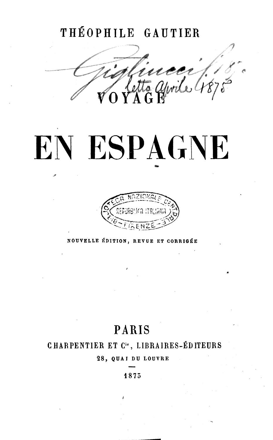 Couverture de Voyage en Espagne