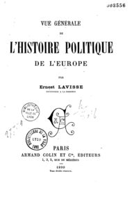 Couverture de Vue générale de l&rsquo;histoire politique de l&rsquo;Europe