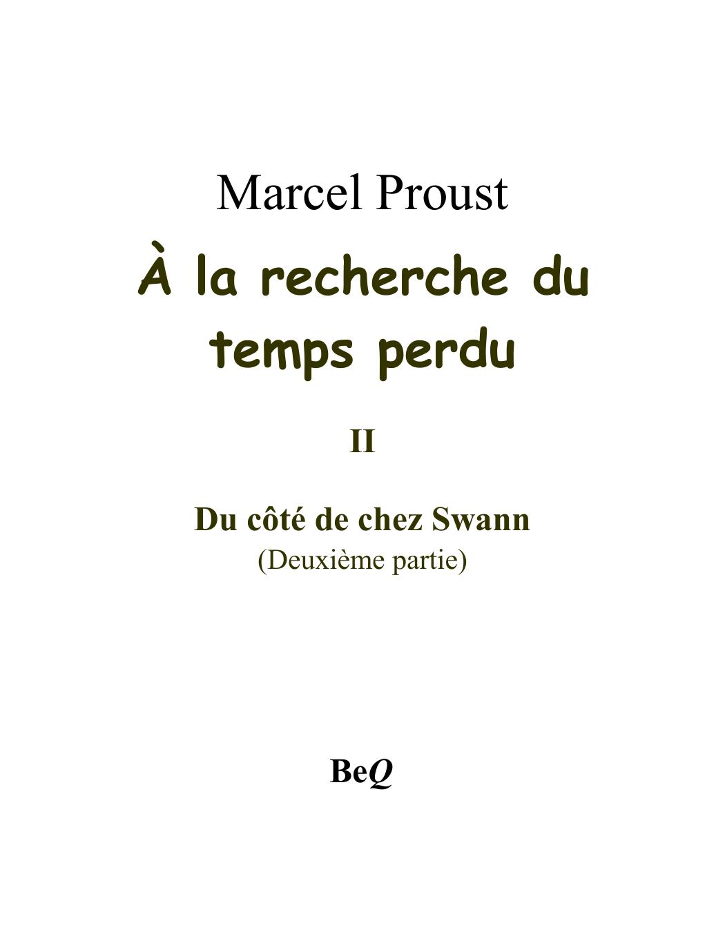 A La Recherche Du Temps Perdu II