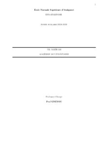 Algebre Multilin