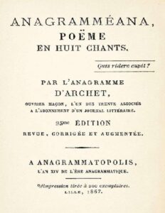 Anagramméana, poëme en huit chants by G. A. J. Hécart, book cover