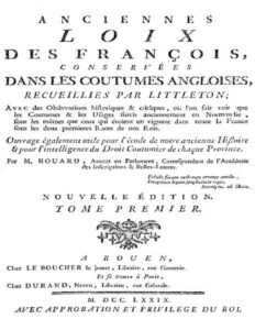 Anciennes Loix Des Francois Conservees Dans Les Coutumes An