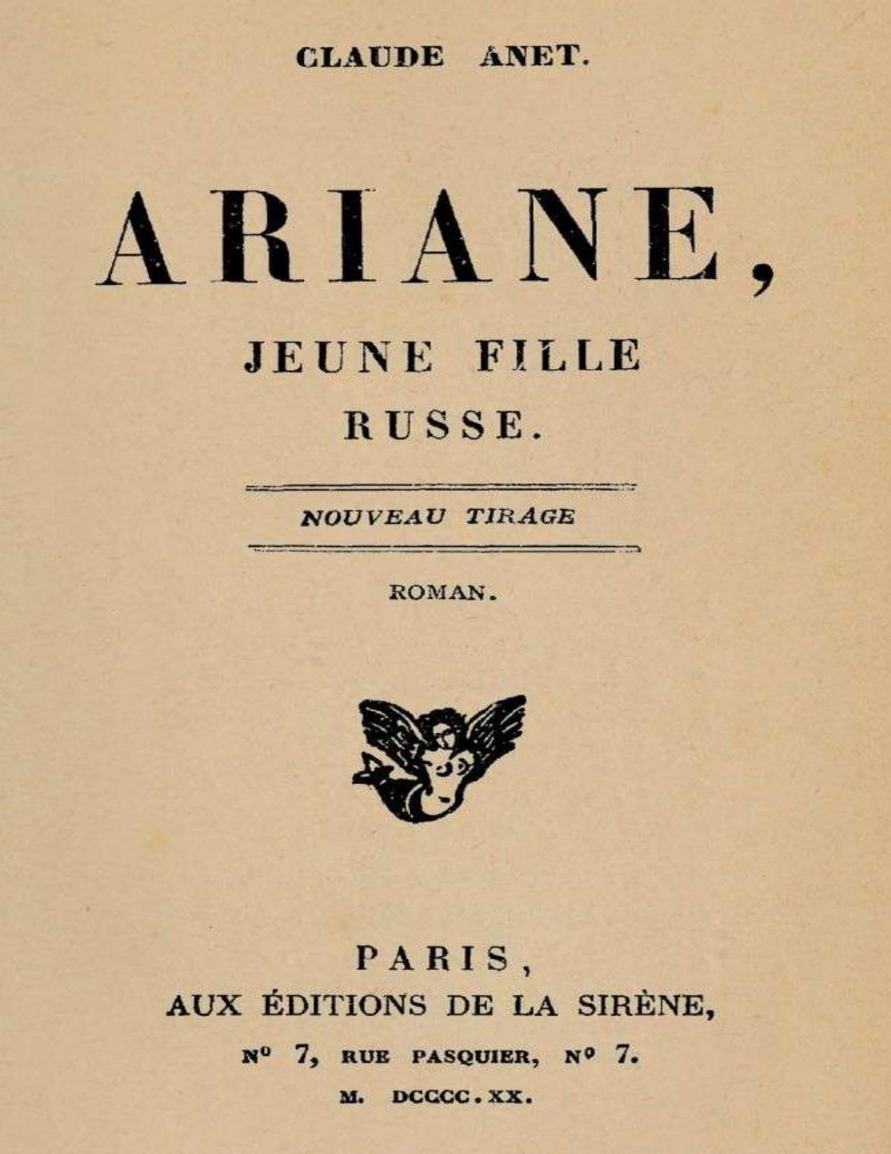 Ariane Jeune Fille Russe