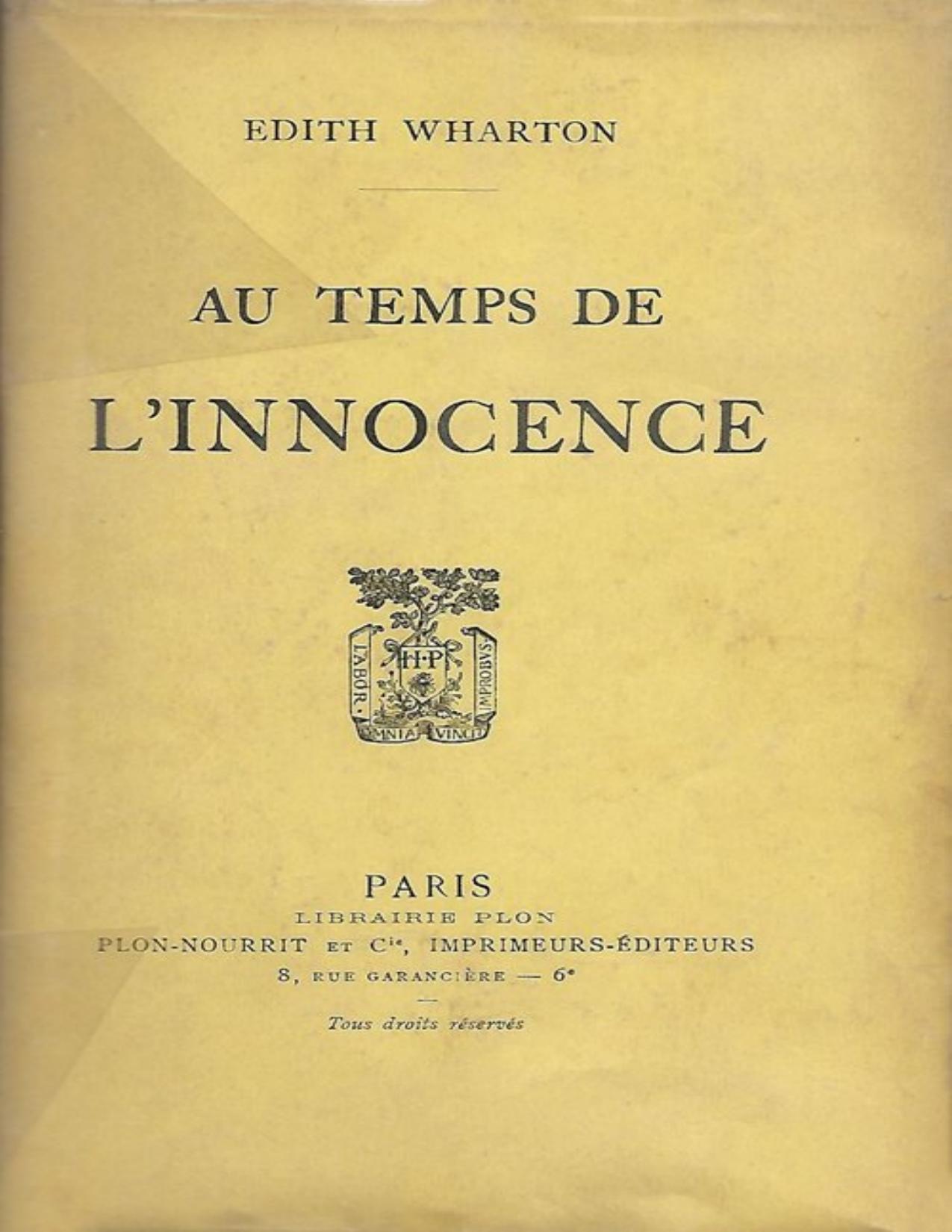 Au Temps De Linnocence