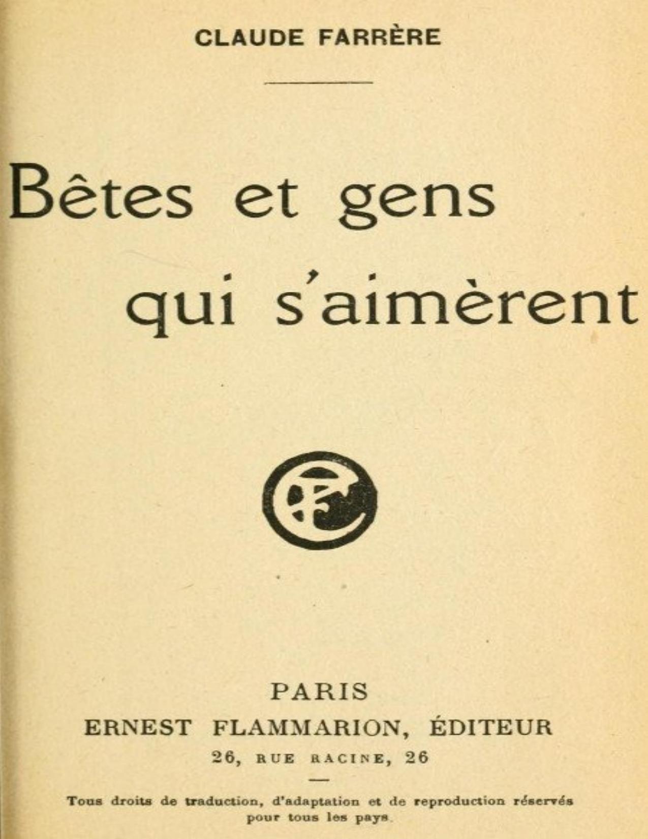 Betes Et Gens Qui Saimerent