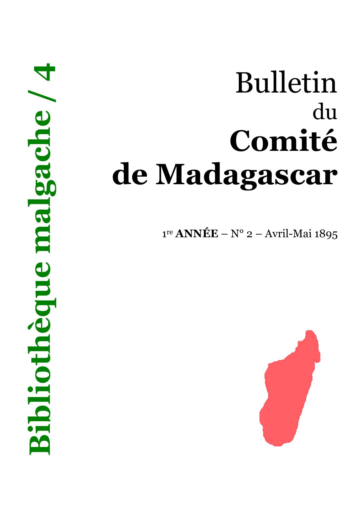 Bulletin Du Comite De Madagascar 1895 2