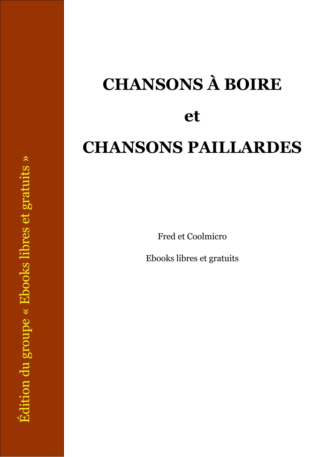 Chanson A Boire Et Chansons Paillardes