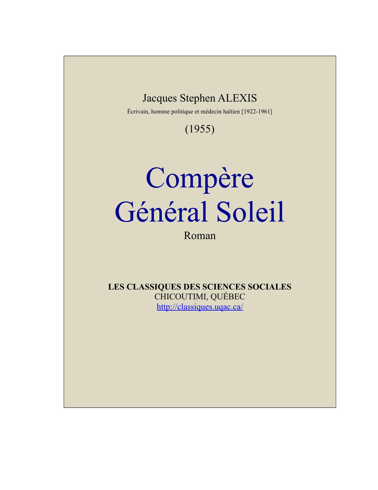 Compere General Soleil
