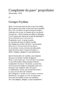 Complainte Du Pauv Proprietaire