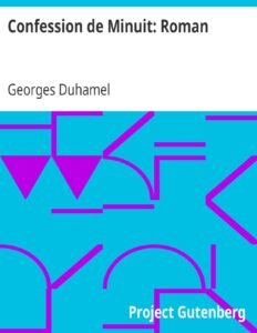 Confession de Minuit: Roman by Georges Duhamel, book cover