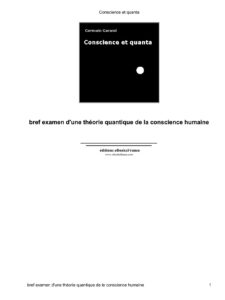 Conscience et quanta by Germain Garand, book cover