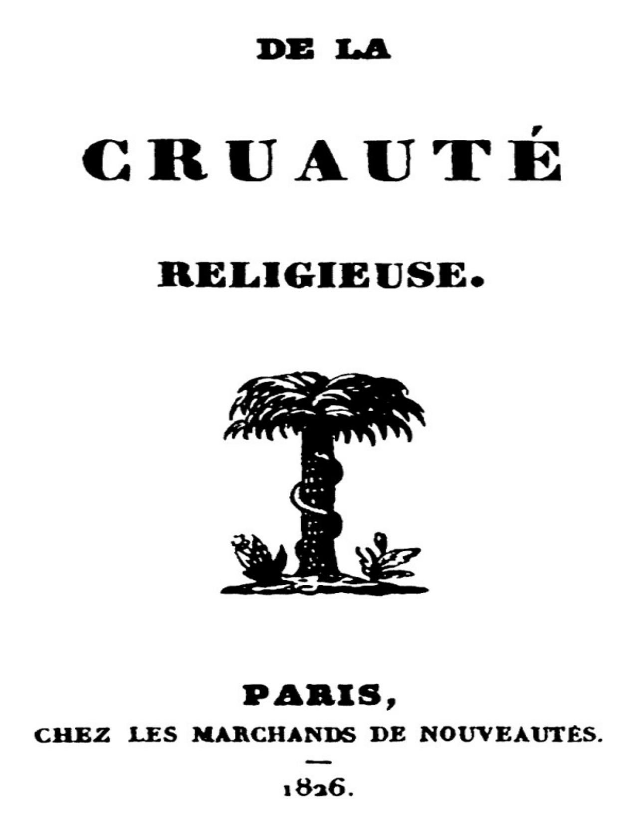 De La Cruaute Religieuse