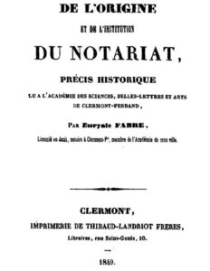 De Lorigine Et De Linstitution Du Notariat Precis Histor