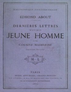 Dernieres Lettres Dun Bon Jeune Homme A Sa Cousine Madelein