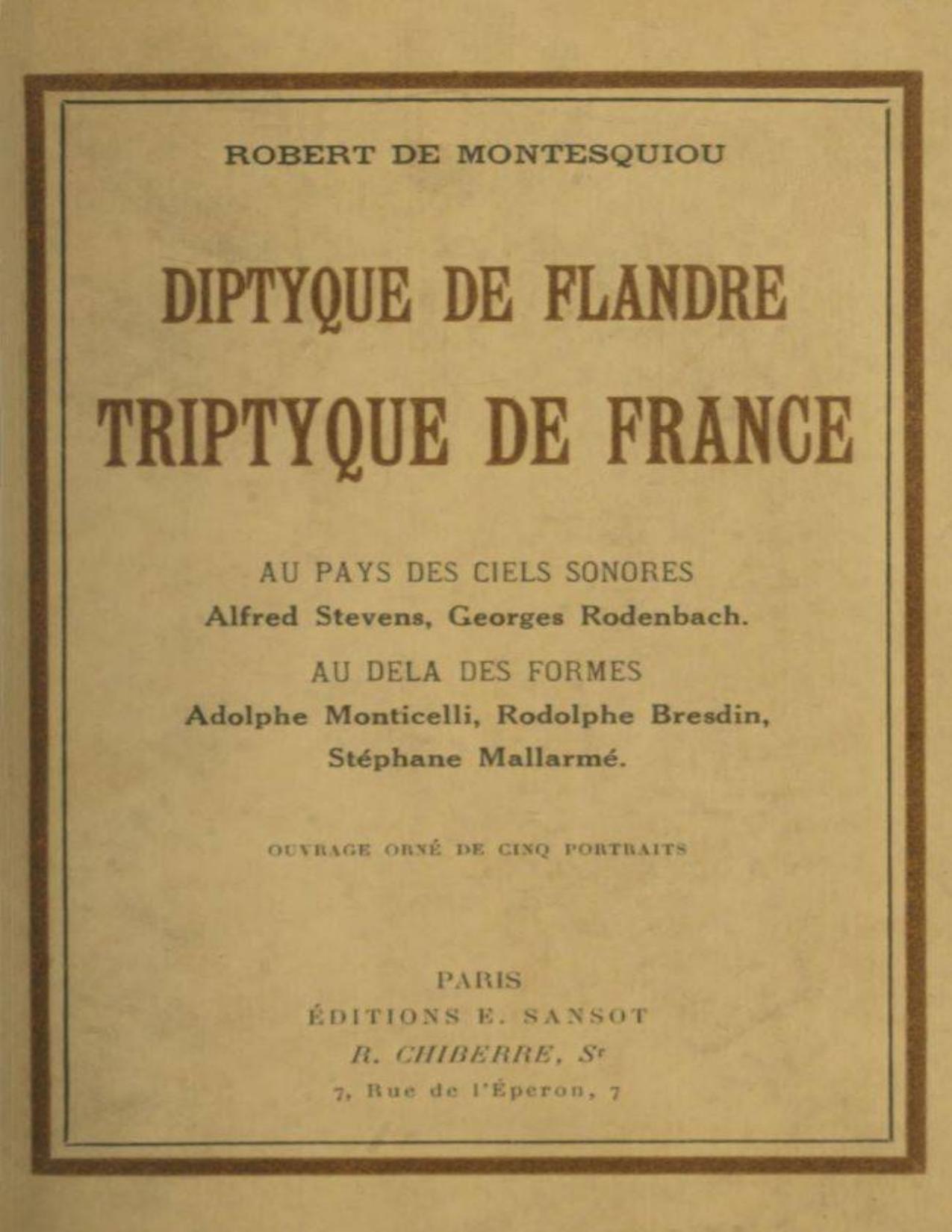 Diptyque De Flandre Triptyque De France Le Peintre Aux Bi