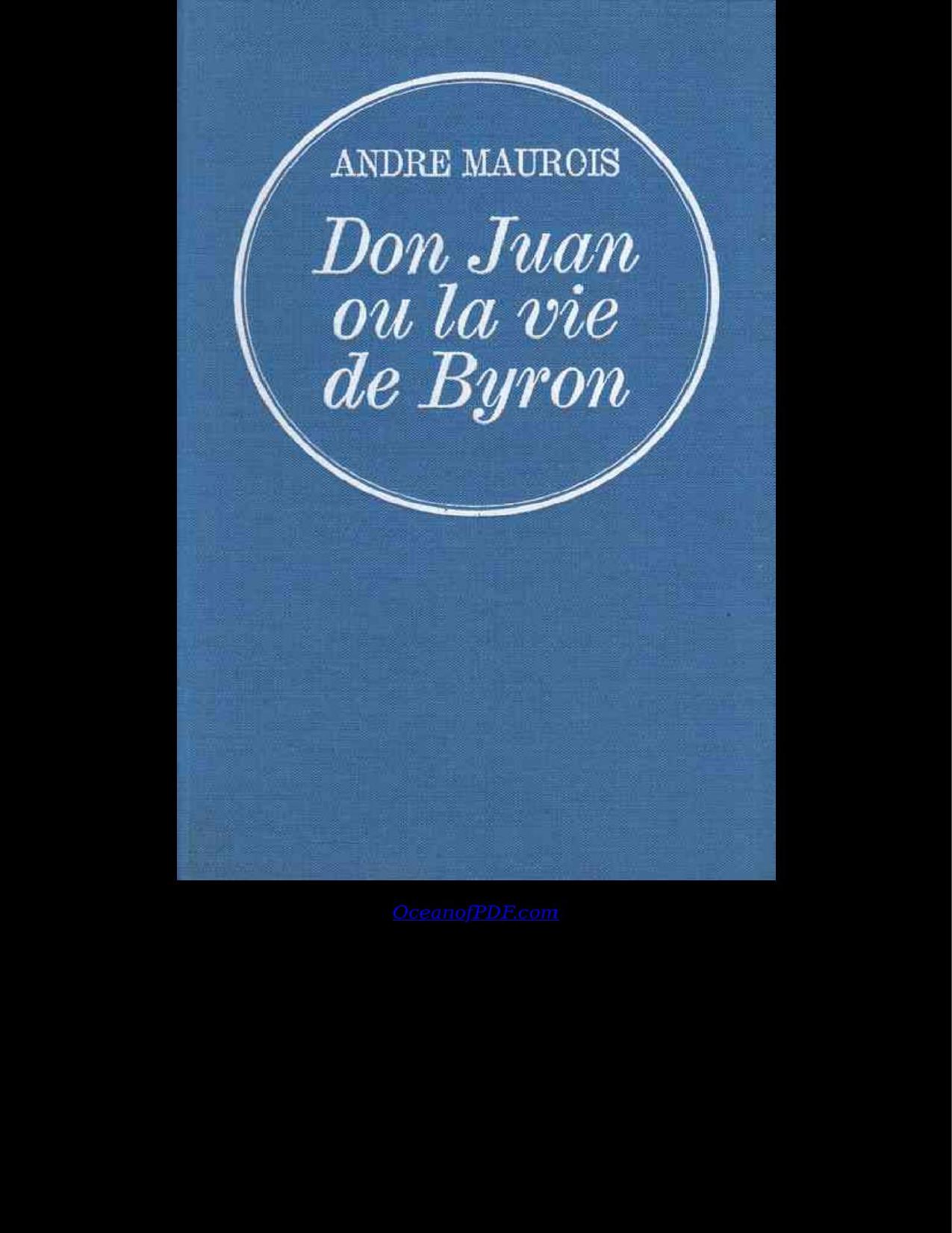 Don Juan Ou La Vie De Byron