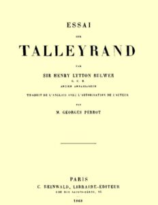 Essai Sur Talleyrand