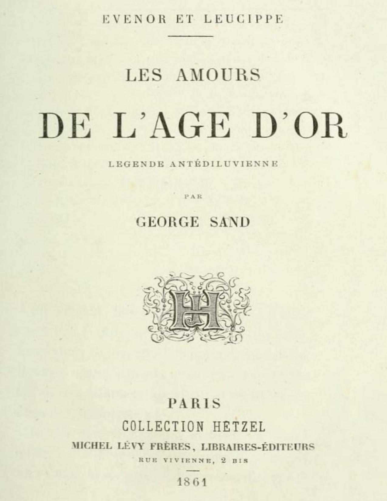 Evenor Et Leucippe Les Amours De LAge DOr Legende Antide