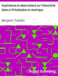 Experiences Et Observations Sur Lelectricite Faites A Phila