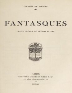 Fantasques Petits Poemes De Propos Divers
