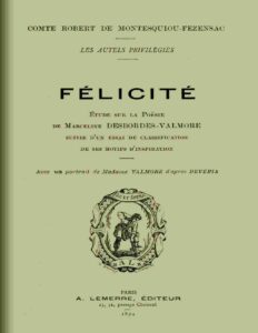 Felicite Etude Sur La Poesie De Marceline Desbordes Valmore