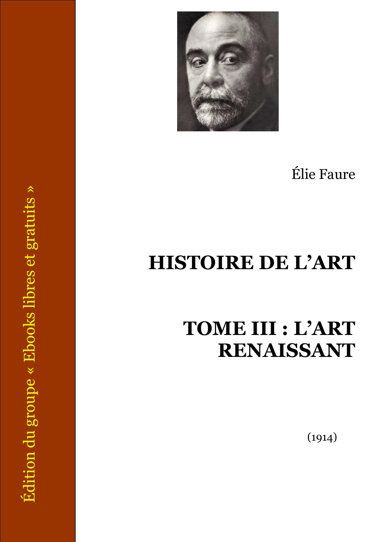 HISTOIRE DE LART TOME III LART RENAISSANT