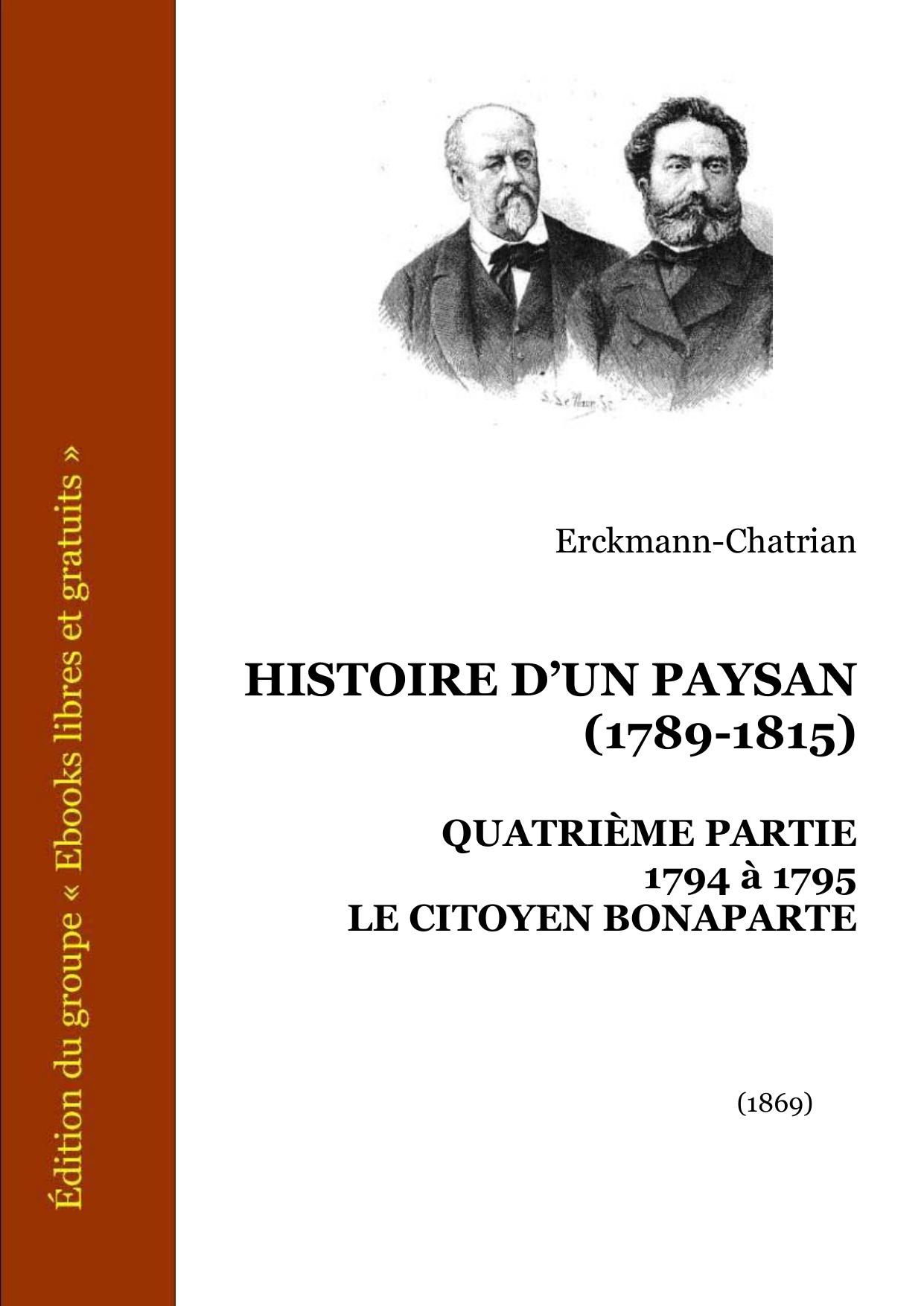 HISTOIRE DUN PAYSAN QUATRIEME PARTIE 1794 A 1795 LE C