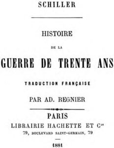 Histoire de la Guerre de Trente Ans by Friedrich Schiller, book cover