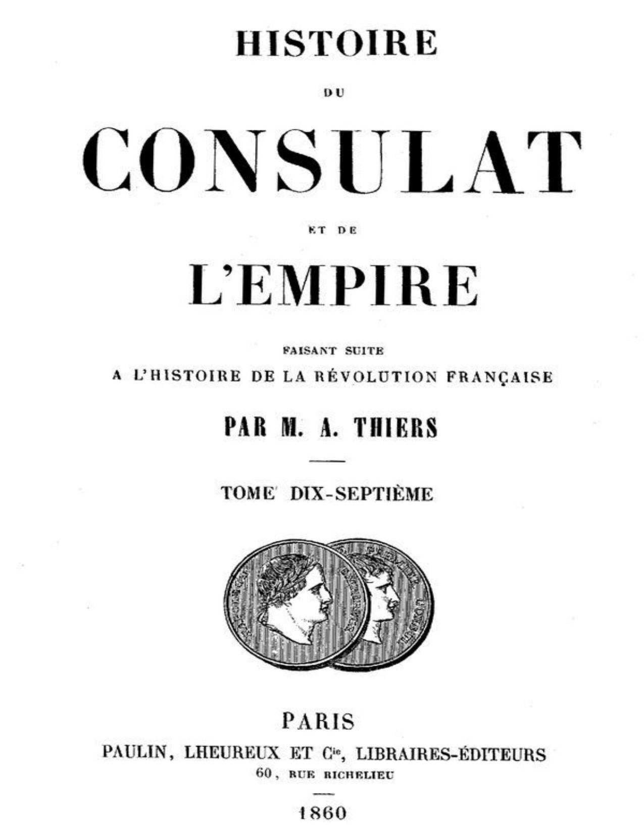 Histoire Du Consulat Et De LEmpire Vol. 1720 Faisant