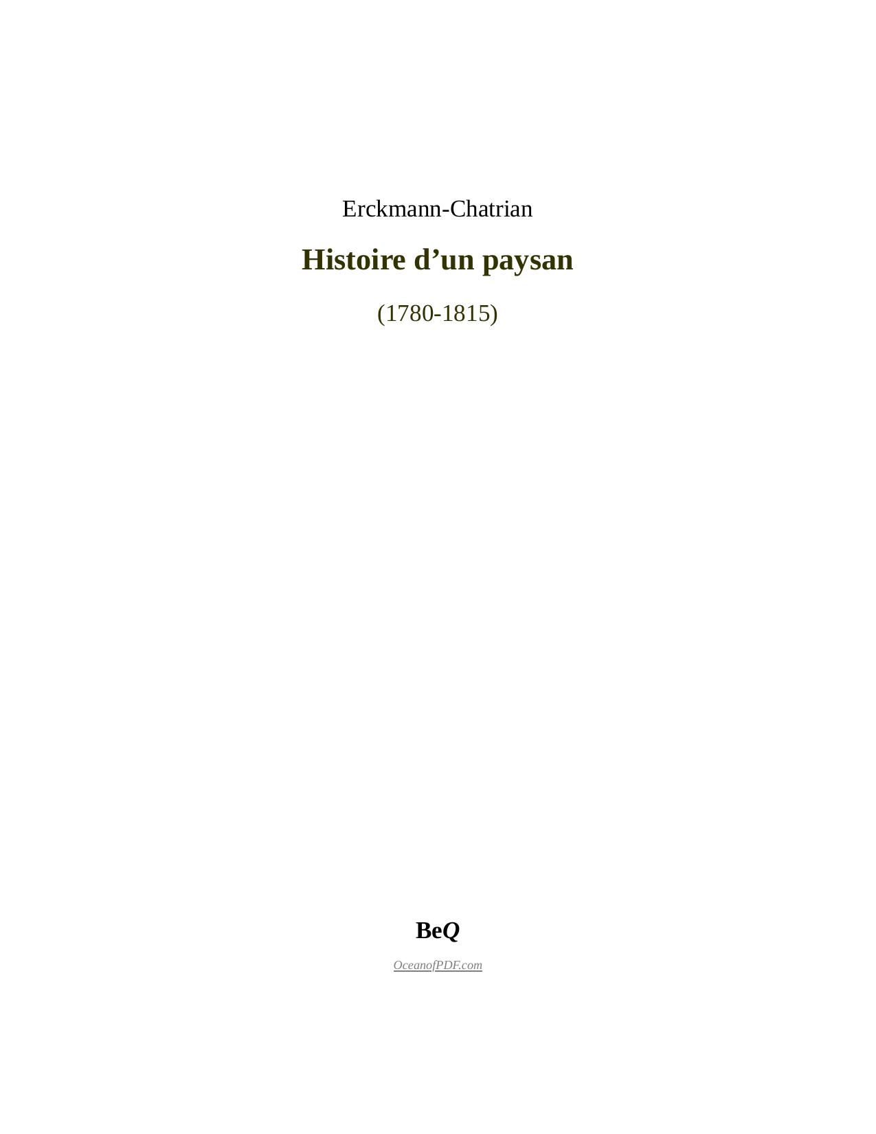 Histoire Dun Paysan IV