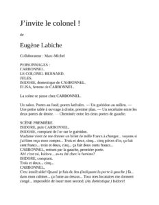 Jinvite Le Colonel