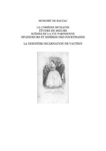 LA DERNIERE INCARNATION DE VAUTRIN