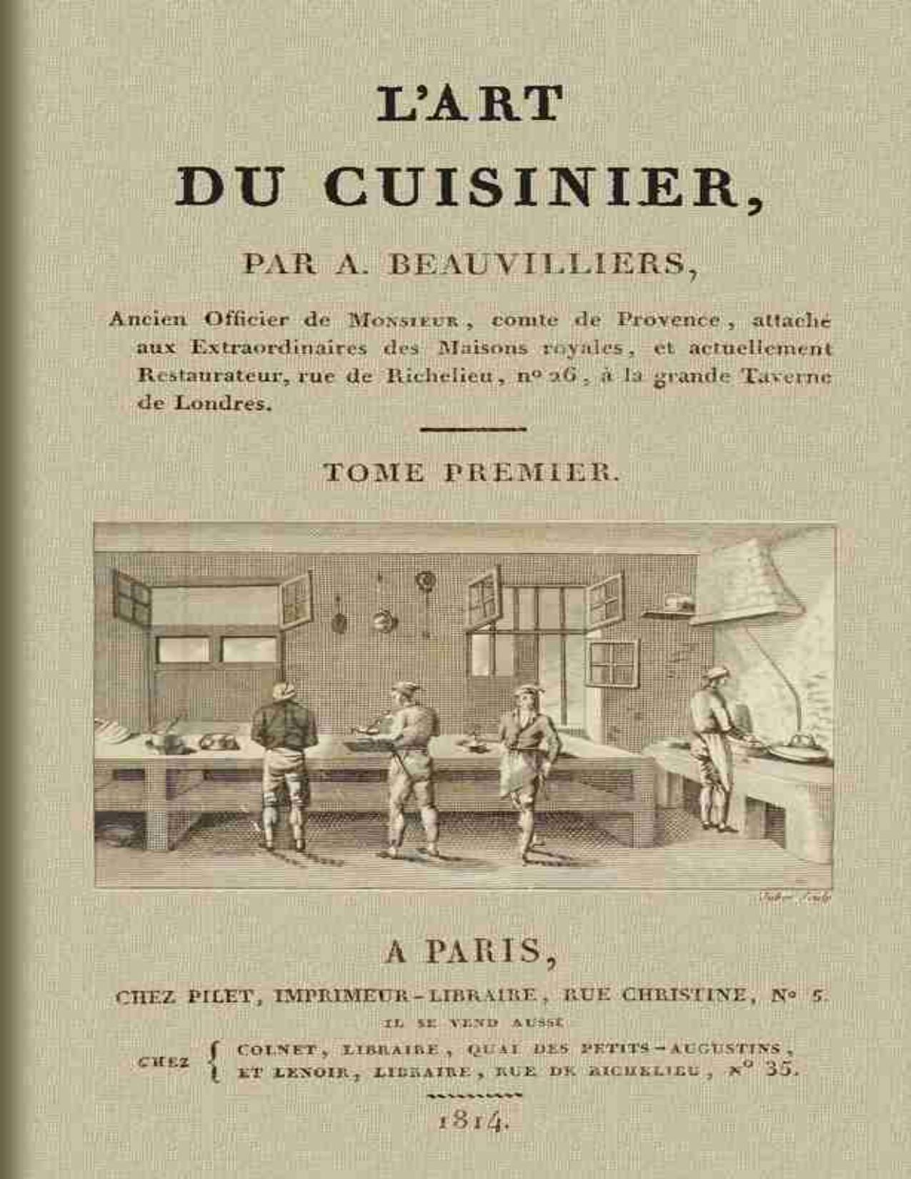 LArt Du Cuisinier Volume 1