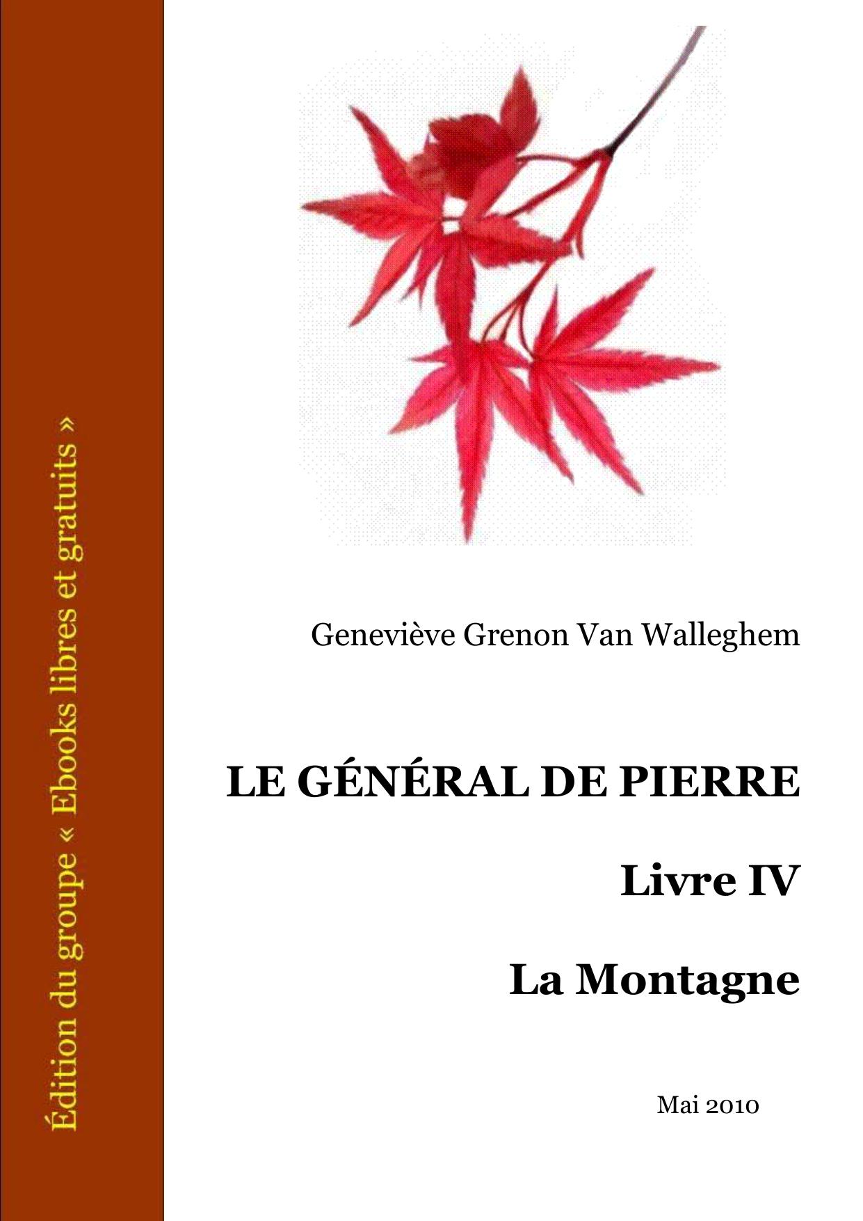 LE GENERAL DE PIERRE Livre IV La Montagne