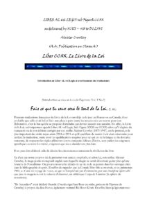 LIBER AL Vel LEGIS Sub Figur CCXX