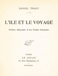 LIle Et Le Voyage Petite Odyssee Dun Poete Lointain