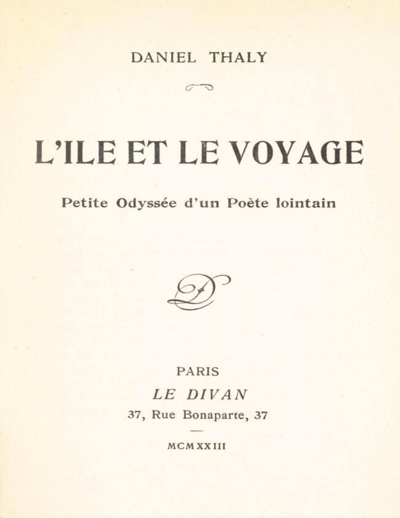 LIle Et Le Voyage Petite Odyssee Dun Poete Lointain
