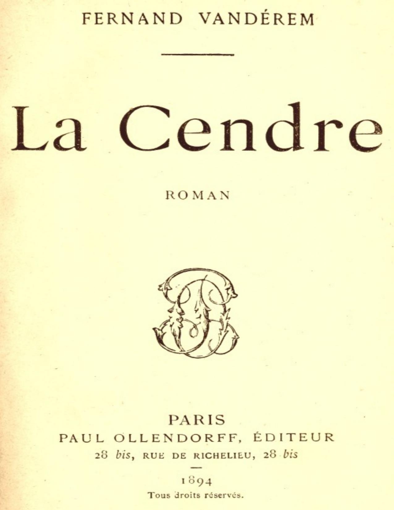 La Cendre Roman