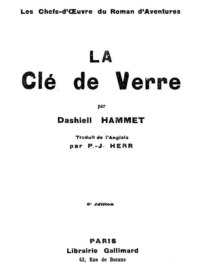 La Cle De Verre