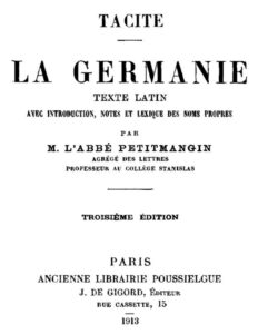 La Germanie Texte Latin Avec Introduction Notes Et Lexiqu