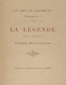 La Legende Des Sexes Poemes Hysteriques