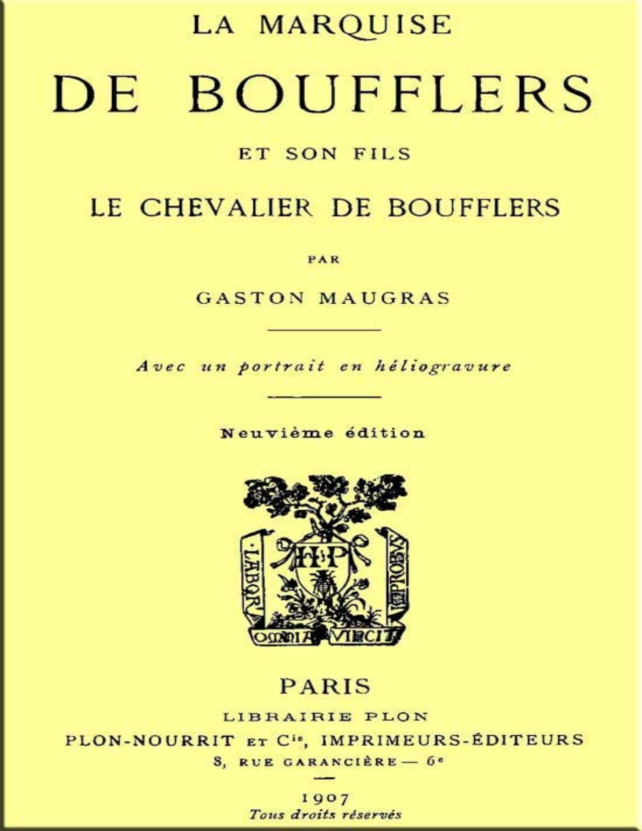 La Marquise De Boufflers Et Son Fils Le Chevalier De Bouffl