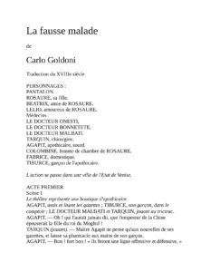 La Fausse Malade