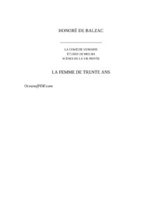 La Femme De Trente Ans
