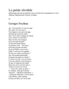 La Petite Revoltee