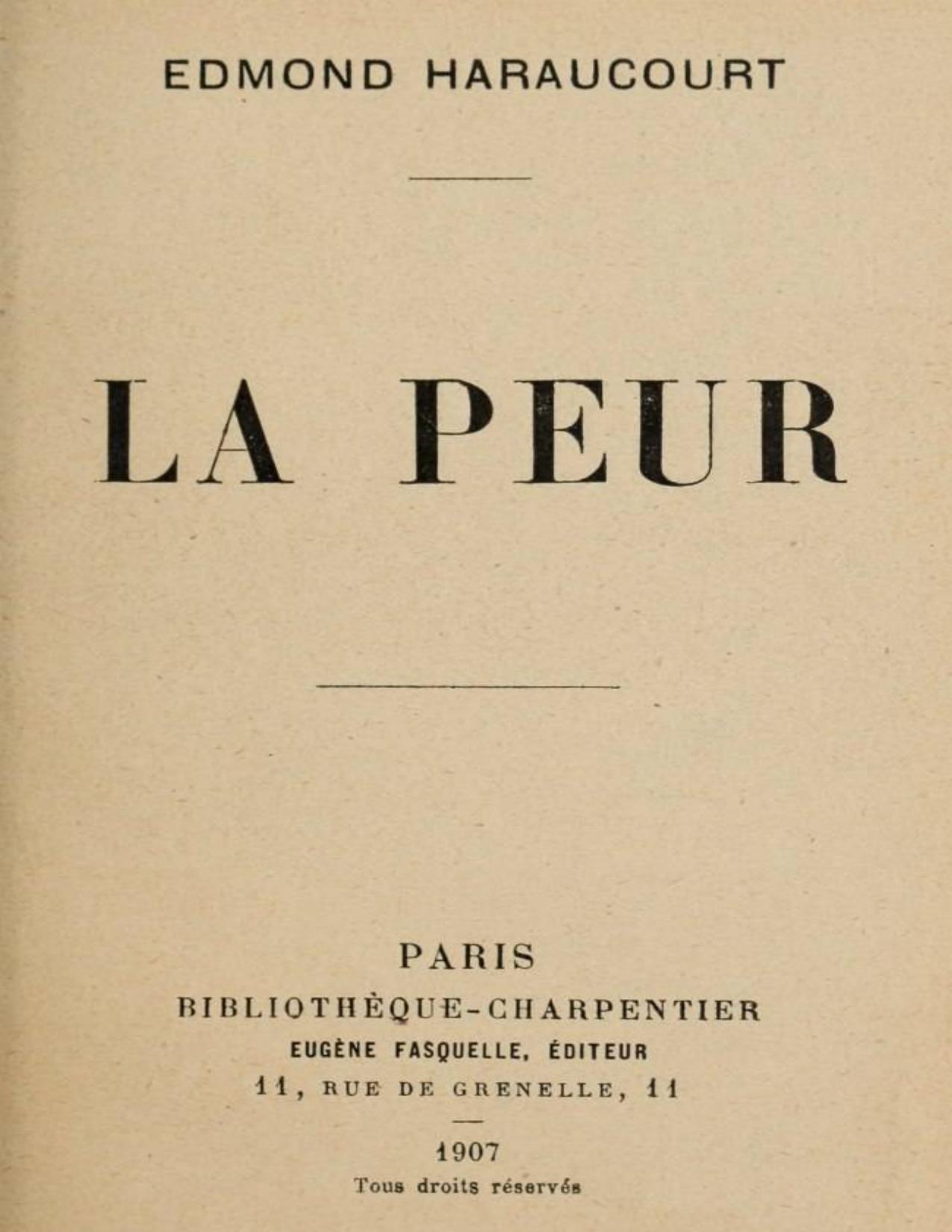La Peur