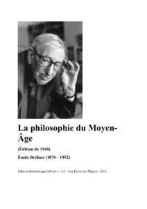 La Philosophie Du Moyen Age 1949