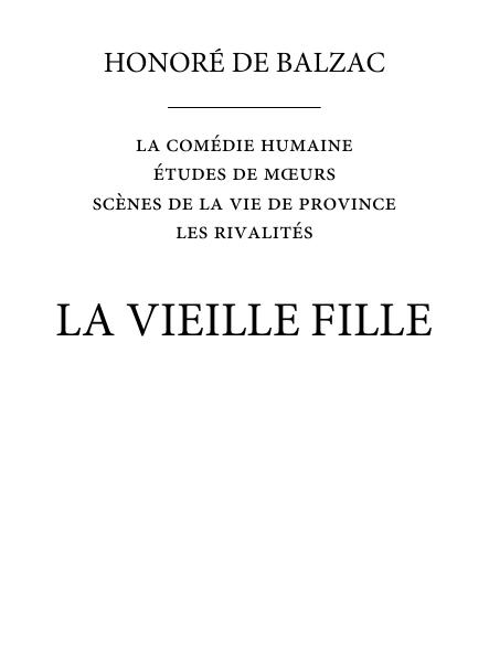 La Vieille Fille